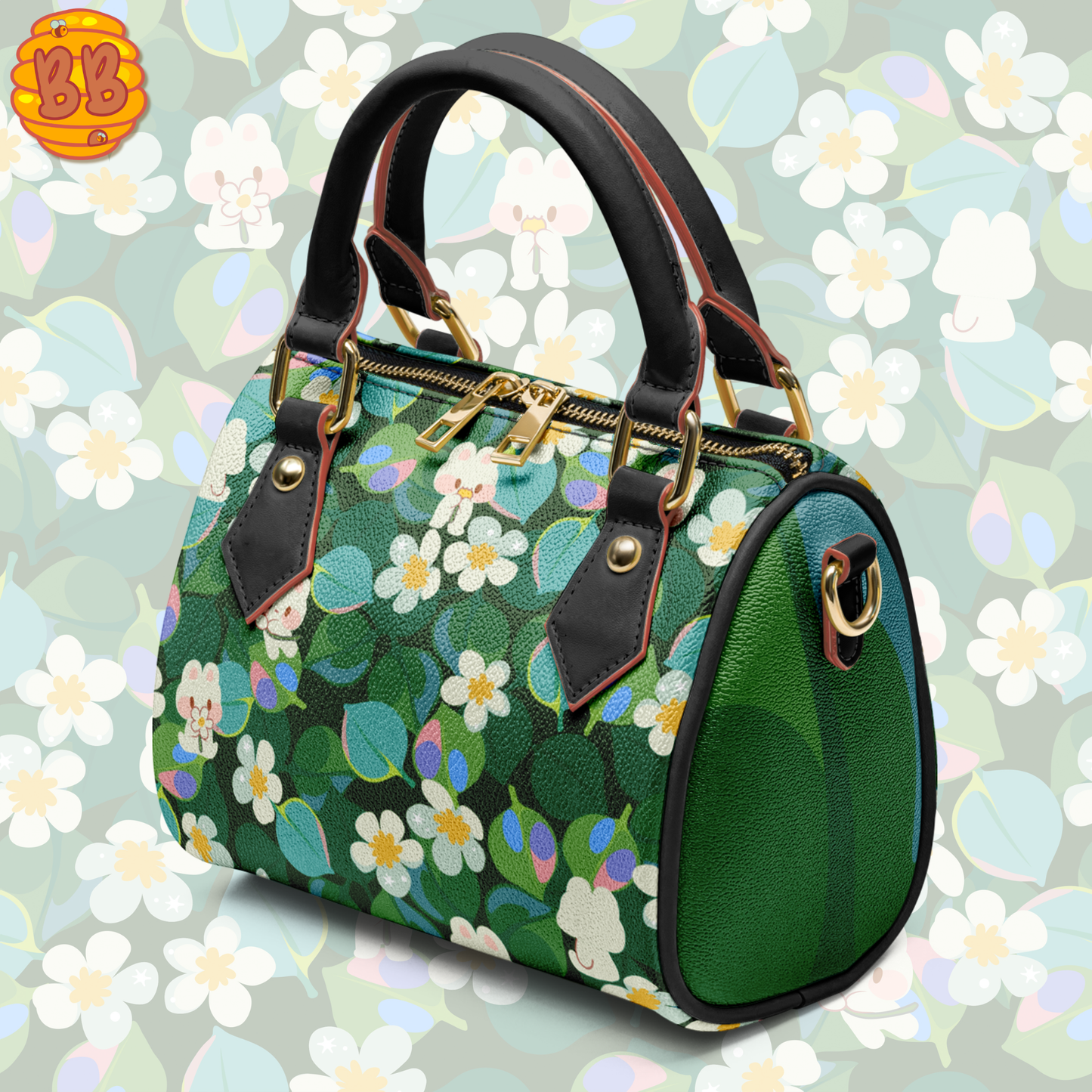 Bunny Daisy Garden Cute Crossbody Handbag