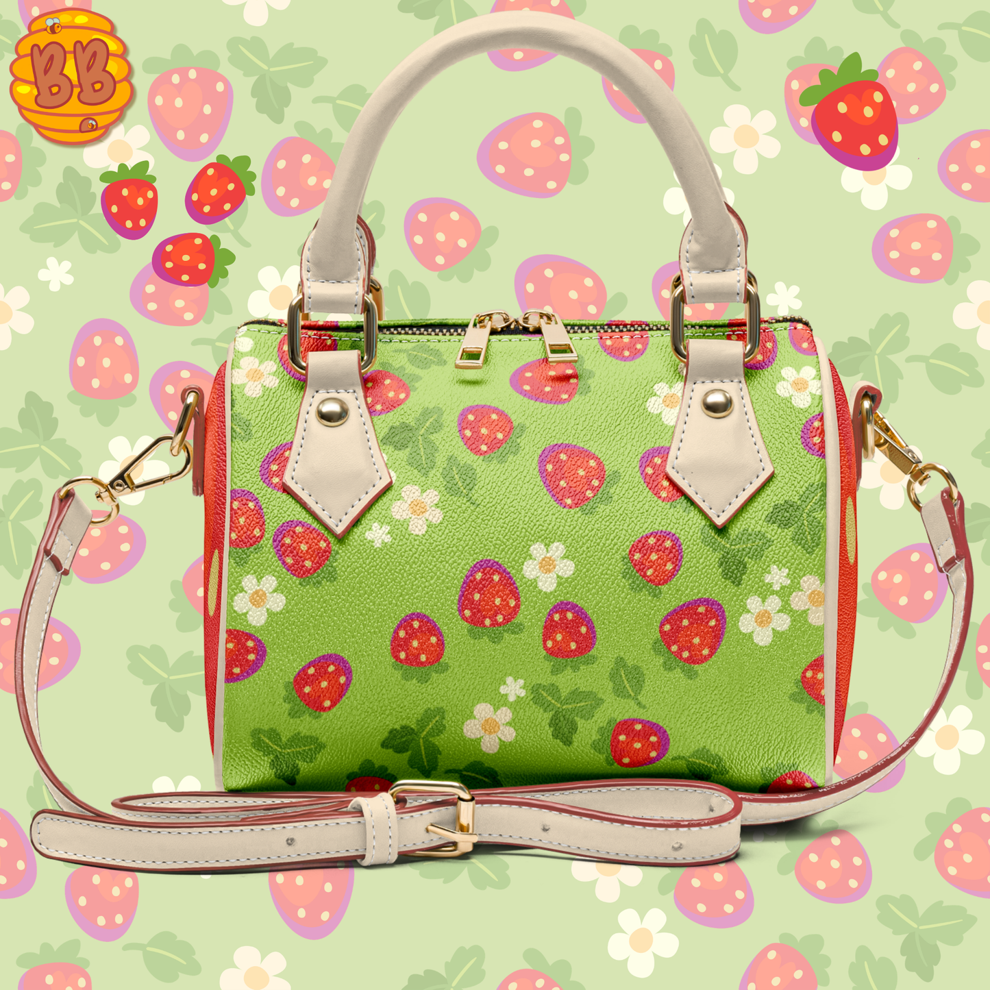 Strawberry Garden Cute Crossbody Handbag